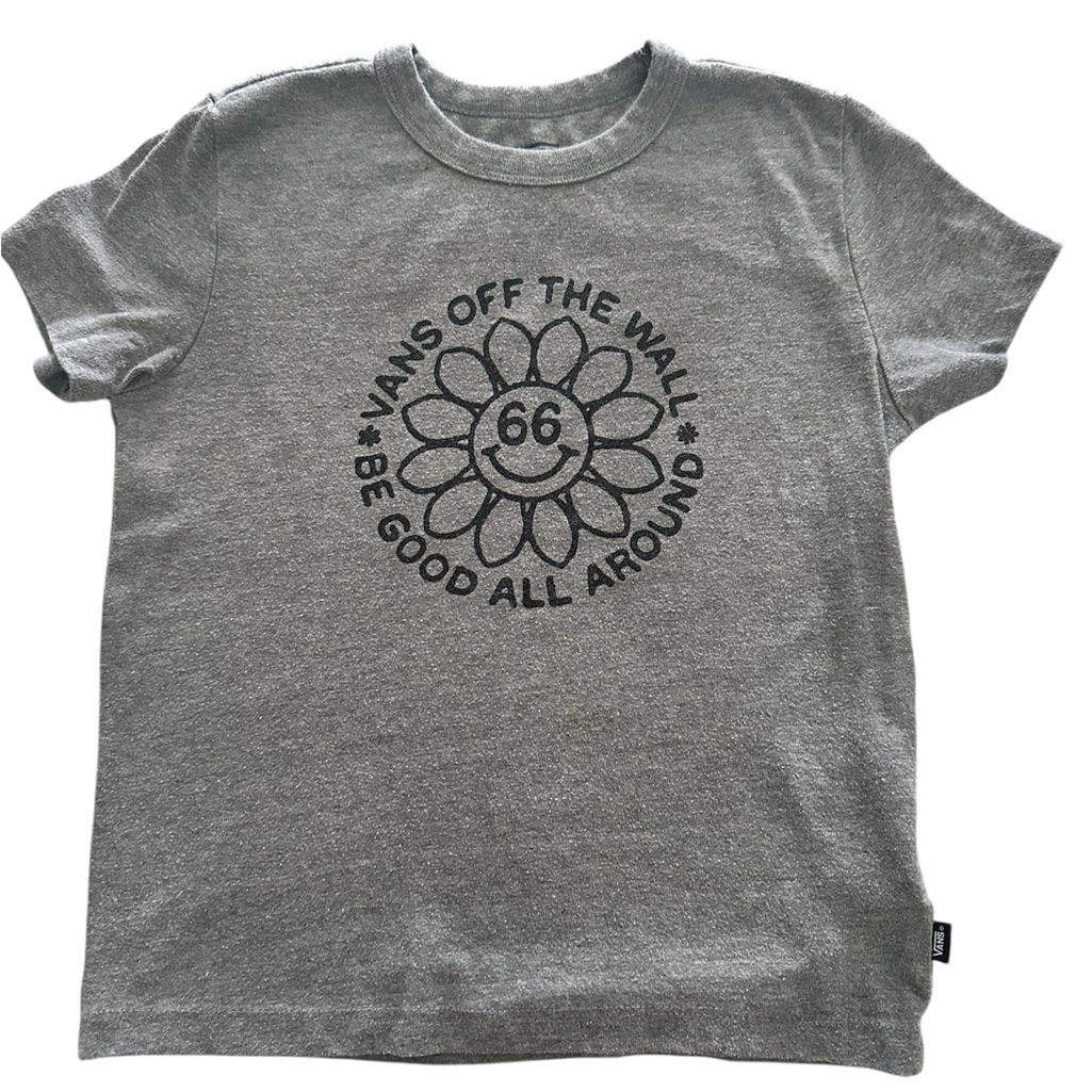 Vans Kids Charcoal Graphic Tee Shirt Size X-Small